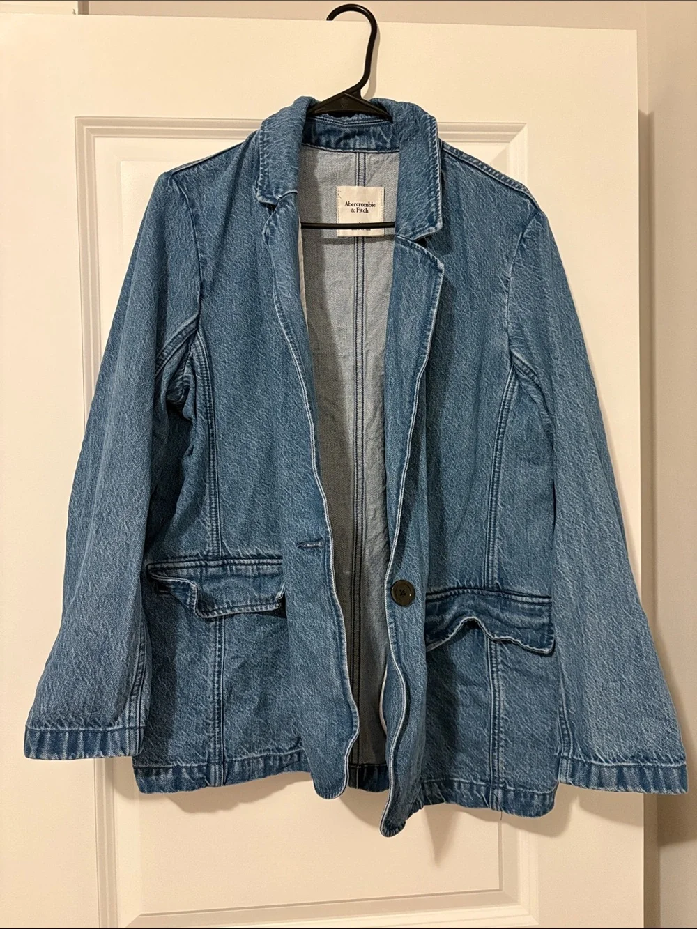 Abercrombie & Fitch Light Blue Denim Blazer - Picture 2 of 4